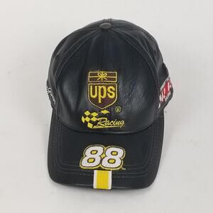 Robert Yates Racing Hat Cap Mens Brown Leather NASCAR UPS 88 Dale Jarrett‎